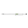 5-in-1 aluminium toolpen, wit
