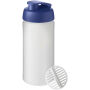 Baseline® Plus 500 ml sportfles met shaker bal - Blauw/Frosted transparant