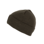 Gerecyclede muts met gebreide omslag Dark Khaki One Size