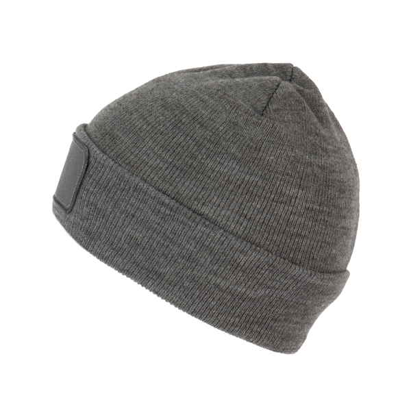 Bonnet avec patch et doublure Thinsulate™ Grey Heather One Size Bonnet avec patch et doublure Thinsulate™ Grey Heather One Size