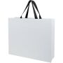 Smartfold papieren tas van 210 g/m² met lintgrepen en een glanzende laminaatlaag - 42 x 12 x 35 cm - Zwart