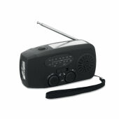 ONDA - Draagbare radio met LED lamp - Zwart
