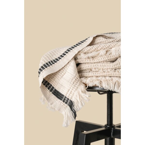 Plaid met wafelstructuur. Plaid met wafelstructuur.