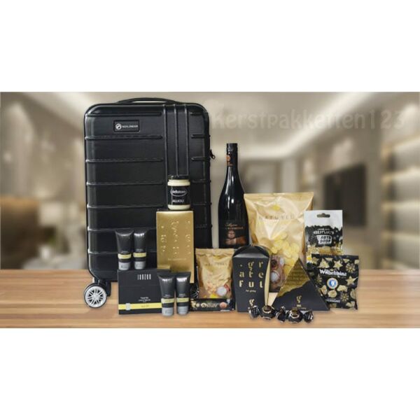 Kerstpakket luxe trolley met Janzen-set Kerstpakket luxe trolley met Janzen-set