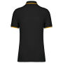 Herenpolo met korte mouwen en contrasterende bies Black / Yellow S