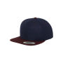 Classic snapbackpet in twee kleuren NAVY / MAROON One Size
