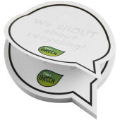 Sticky-Mate® tekstballonvormige gerecyclede sticky notes - Wit