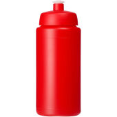 Baseline® Plus grip 500 ml sportfles met sportdeksel - Rood