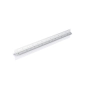 Aluminium driehoeks liniaal, zilver