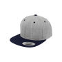 Classic snapbackpet in twee kleuren HEATHER / NAVY One Size