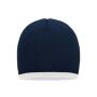 Beanie with Contrasting Border navy/white Beanie with Contrasting Border navy/white
