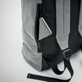 BRIGHT ROLLPACK - Reflecterende rolltop rugzak - Mat Zilver