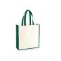 GALLERY CANVAS TOTE, NATURAL/BOTTLE GREEN, One size, WESTFORD MILL