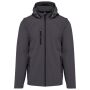 3-laagse uniseks softshelljas met afneembare capuchon en mouwen Titanium 5XL