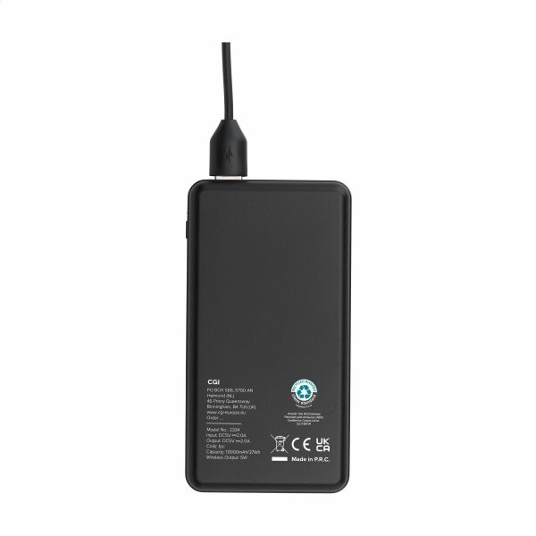 Boru Bamboo RCS Recycled ABS Powerbank Wireless Charger - schwarz Boru Bamboo RCS Recycled ABS Powerbank Wireless Charger - schwarz