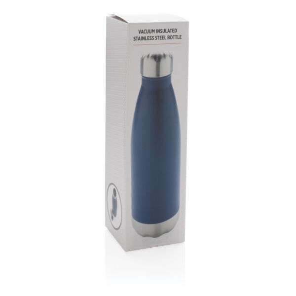Vacuüm geïsoleerde roestvrijstalen fles, blauw Vacuüm geïsoleerde roestvrijstalen fles, blauw