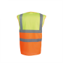 Tweekleurig veiligheidshesje Hi Vis Yellow / Orange L