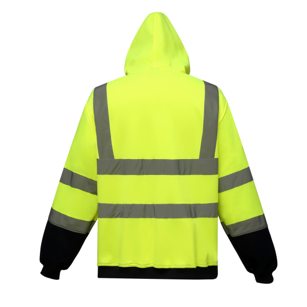 Veiligheidssweatervest met capuchon Hi Vis Yellow / Navy L Veiligheidssweatervest met capuchon Hi Vis Yellow / Navy L