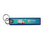 Full color bedrukte sleutelhanger met dubbele metalen ring