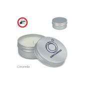 Citronella insectenwerende plantaardige kaars in gerecycled blik - Zilver