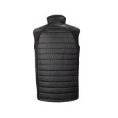 BLACK COMPASS PADDED SOFTSHELL GILET, BLACK/GREY, 4XL, RESULT