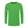 L&S T-shirt Crewneck cot/elast LS for him 376c Lime-2XL