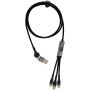 SCX.design C53 5 in 1 rPET ultrasnelle oplaadkabel van 100 W - Gun metal