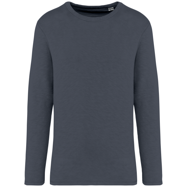 Ecologische en verwassen uniseks sweater met ronde hals French Terry Ecologische en verwassen uniseks sweater met ronde hals French Terry