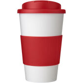 Americano® 350 ml geïsoleerde beker met handvat - Wit/Rood