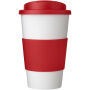 Americano® 350 ml geïsoleerde beker met handvat - Wit/Rood Americano® 350 ml geïsoleerde beker met handvat - Wit/Rood