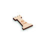 Eigen vorm pin van hout