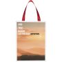 Smartfold papieren tas van 210 g/m² met lintgrepen en een glanzende laminaatlaag - 24 x 10 x 32 cm - Rood