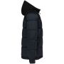Uniseks tweekleurige gewatteerde donsjas met capuchon navy / black XXL