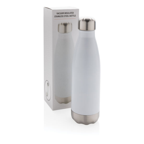 Vacuüm geïsoleerde roestvrijstalen fles, wit Vacuüm geïsoleerde roestvrijstalen fles, wit