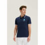 PASADENA MEN - PASADENA heren polo 200g - L - Franse Marine/wit