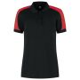 Poloshirt Bicolor Redefined Dames 206108 Black-Brightred XXL