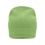 Knitted Beanie with Fleece Inset lime-green