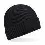 Biologisch katoenen muts met technische patch Black One Size