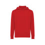 IQONIQ Rila lichtgewicht gerecycled katoen hoodie, rood (XXS)