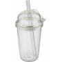 rPet Drinkbeker met rietje Glow 500 ml roze rPet Drinkbeker met rietje Glow 500 ml roze