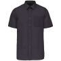 Ace - Heren Overhemd Korte Mouwen zinc 6XL