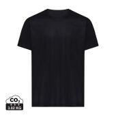 Iqoniq Tikal gerecycled polyester sneldrogend sport t-shirt, zwart (XS)