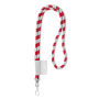 Polyester 2-kleurige koord-lanyard met full color label