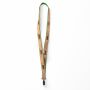 Zeefdruk lanyard van kurk en polyester Zeefdruk lanyard van kurk en polyester