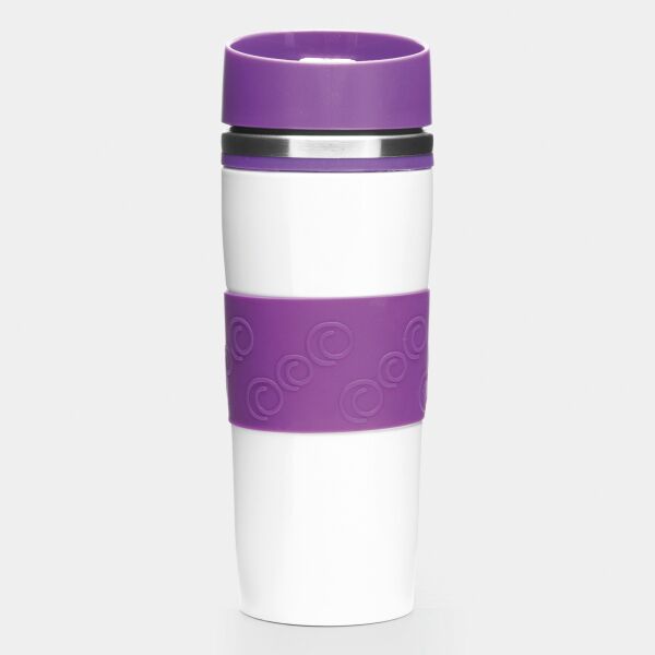 ARABICA - Dubbelwandige isoleerbeker paars, wit ARABICA - Dubbelwandige isoleerbeker paars, wit