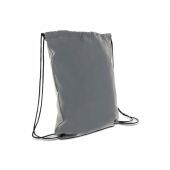 Rugzak trekkoord reflecterend 30x40cm - Grijs