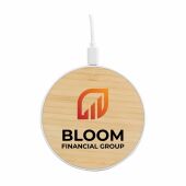 Bamboo 15W Wireless Fast Charger draadloze snellader - wit