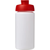Baseline® Plus grip 500 ml sportfles met flipcapdeksel - Wit/Rood Baseline® Plus grip 500 ml sportfles met flipcapdeksel - Wit/Rood