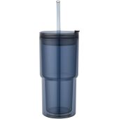 Archer 480 ml dubbelwandige plastic beker - Oceaanblauw