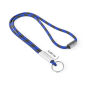 Polyester 2-kleurige koord-lanyard met full color label